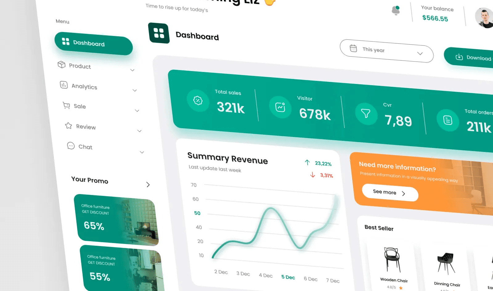 FurniTrack Dashboard Preview
